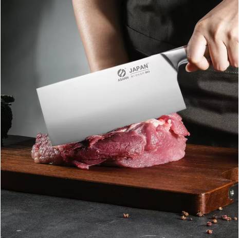 Couteaux de cuisine japonais coupe boeuf rouge