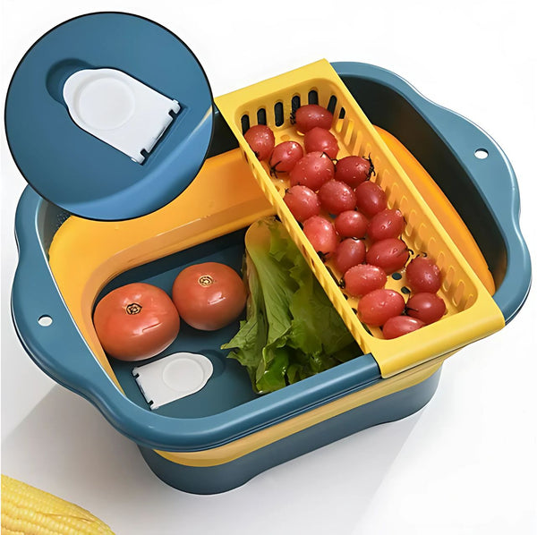 Passoire pliable en silicone en cuisine
