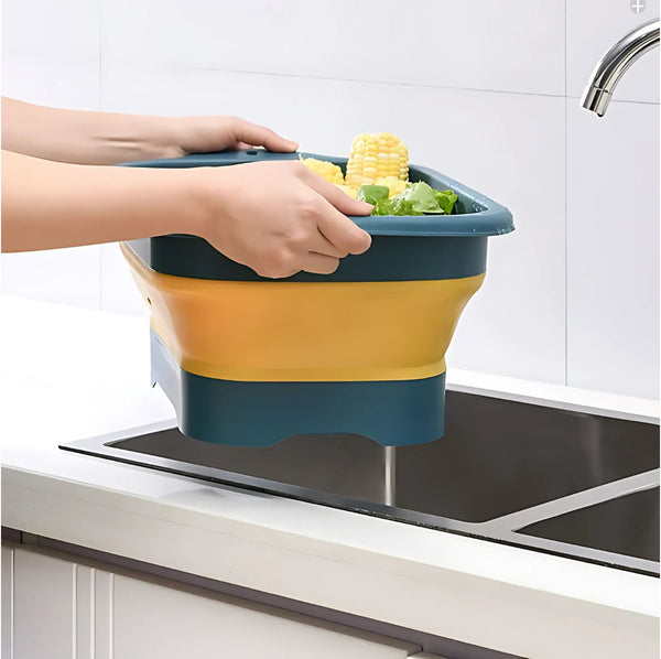 Passoire pliable en silicone verte