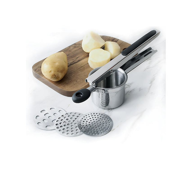 Presse Purée Manuel 3 en 1 en inox avec pomme