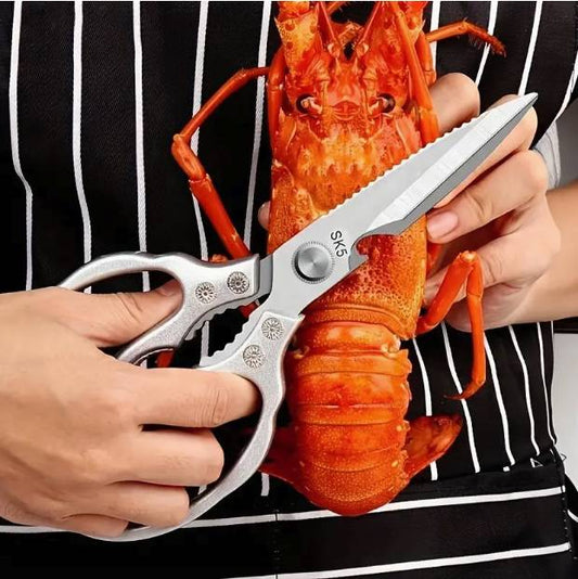 Ciseau de cuisine professionnel en inox et omar