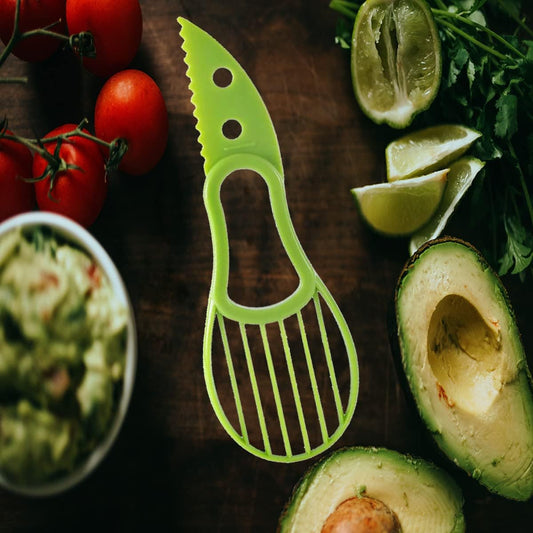 mandoline pour avocat 3 en 1 en plastique verte